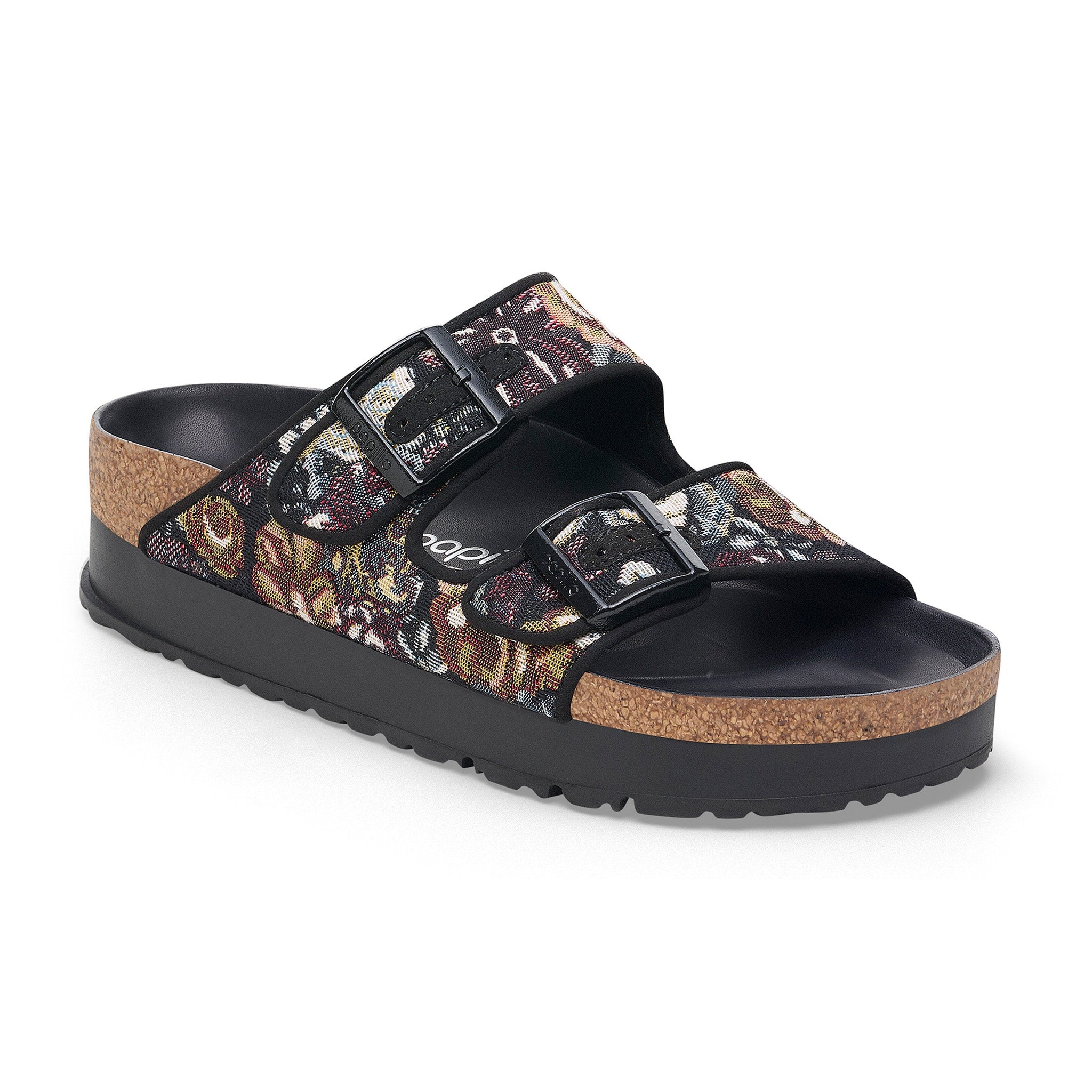 Arizona Platform Brocade Black Microfiber
