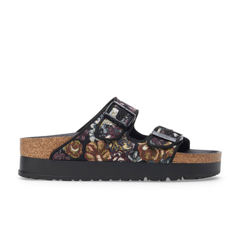Arizona Platform Brocade Black Microfiber