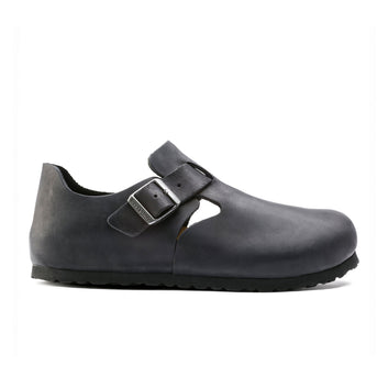 London Black Oiled Leather
